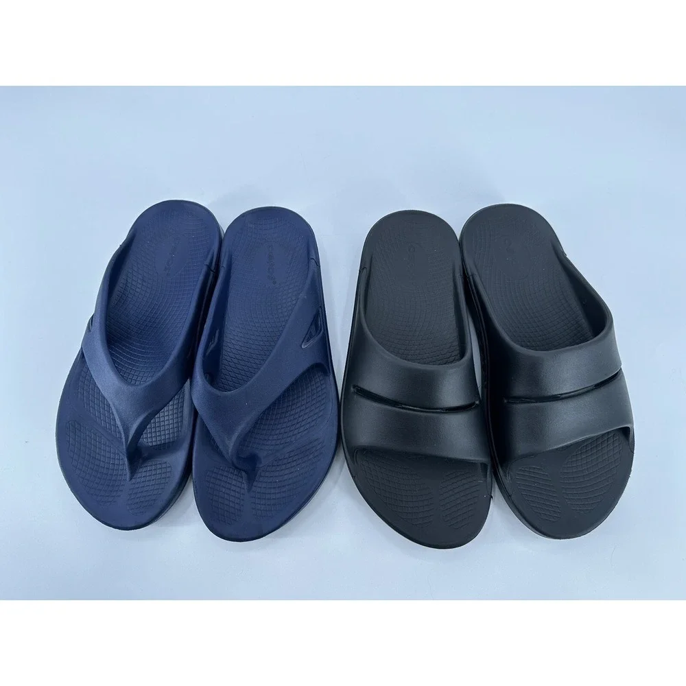 LOT OF 2 OOFOS UNISEX ADULTS SIZE M'S 8-‎ W'S 11 BLACK/NAVY BLUE EU 42